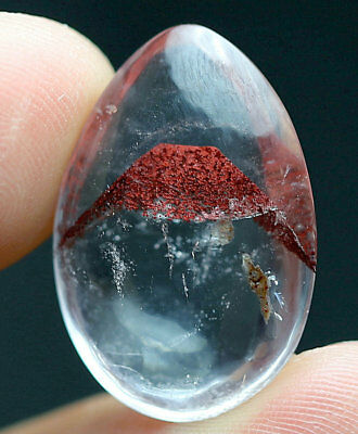 135ct-Rare-Clear-Natural-Red-Ghost-pyramid-Crystal-_1